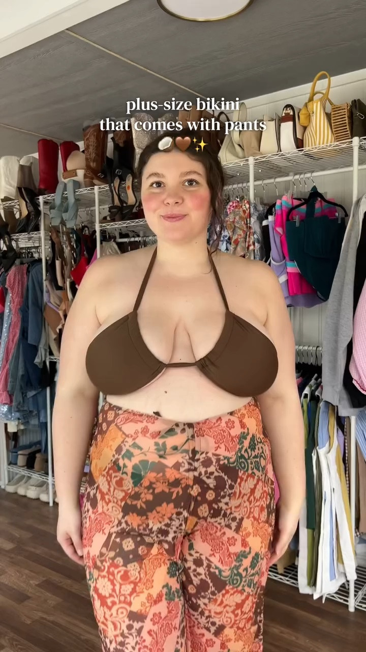 Cover up pants included 🤎 #plussizebikini #cidersuperbrandday #cider #shopcider #tiktokshopmothersday
