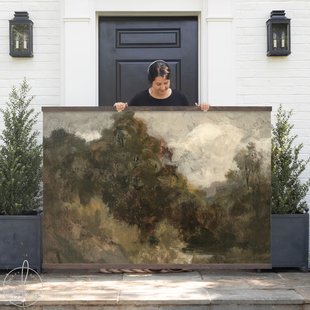 Oversized Impressionist Landscape Canvas Tapestry | Large Wall Art | T80 - Etsy | Etsy (US)