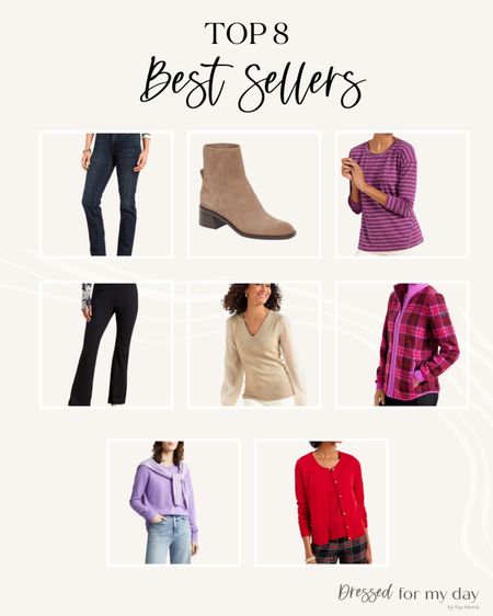 These are the top sellers at DFMD this week. I’m wearing these brown boots so often - very versatile and TTS. The jeans are personal favs of mine too. TTS. I love the T by Talbots pieces  

#LTKover40 #LTKmidsize #LTKSeasonal