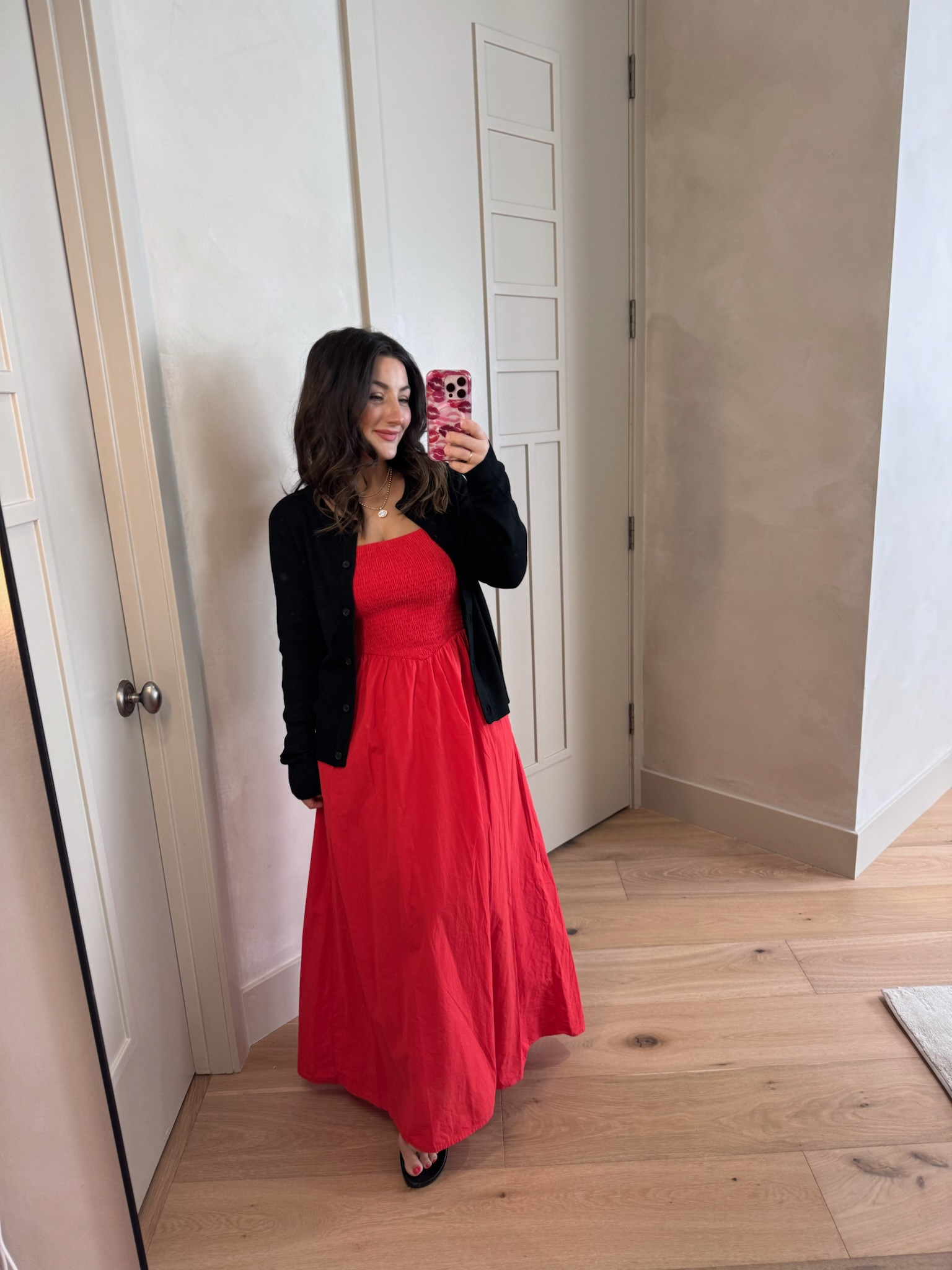 Must have cardigan! Paired with a smocked red maxi dress!

I'm wearing a size small in everything! 

5'0" 140lbs 
Petite friendly

#LTKootd #LTKSaleAlert #LTKPetite