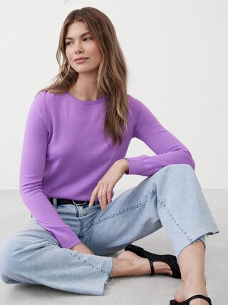 Forever Crew-Neck Sweater | Banana Republic Factory