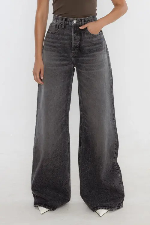 Rudes Denim The Phoenix wide-leg Jean in Surfers Grey at Nordstrom, Size 31 | Nordstrom