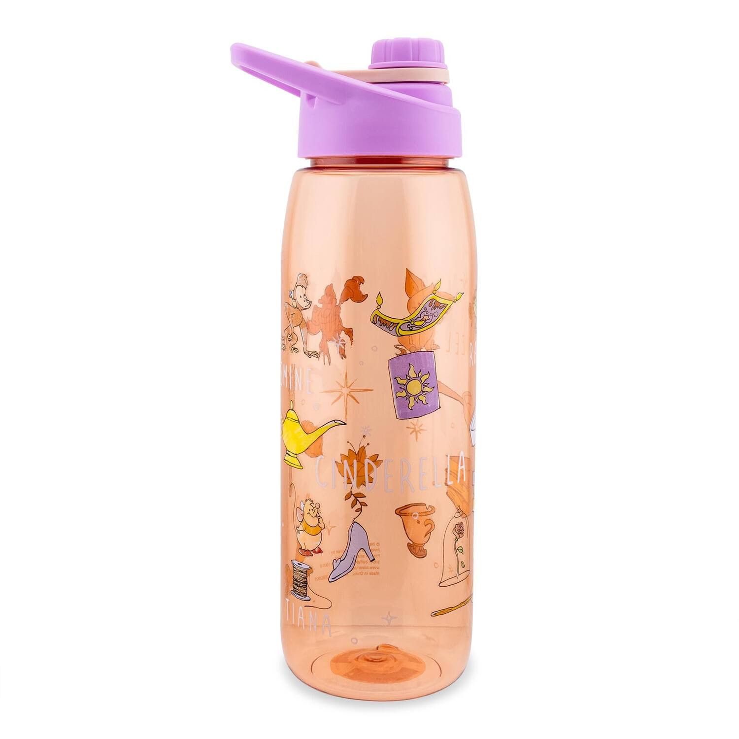Disney - Princess Icons Water Bottle With Screw-Top Lid | Holds 28 Ounces - Pink | Best Buy U.S.