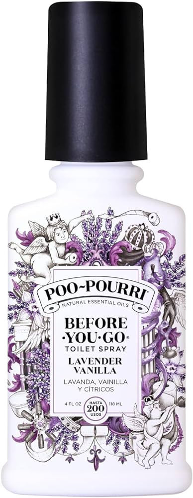 Poo-Pourri Before-You-Go Toilet Spray, Lavender Vanilla, 4 Fl Oz - Lavender, Vanilla and Citrus | Amazon (US)
