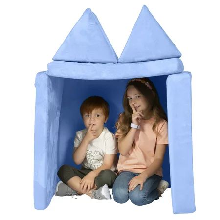 Huddle Customizable Kids Play Foam Couch Blue | Walmart (US)