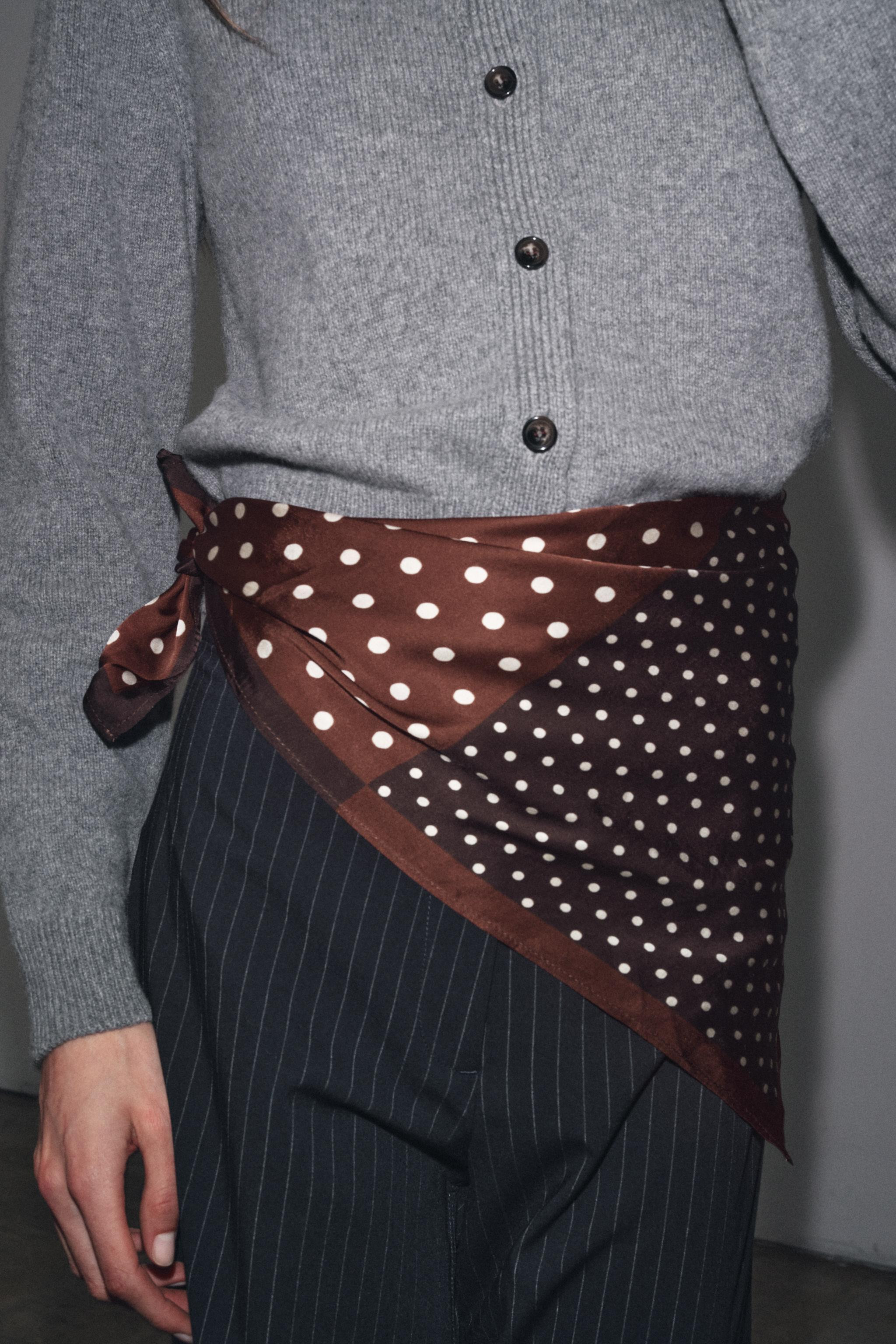 POLKA DOT PRINT SCARF | Zara UK