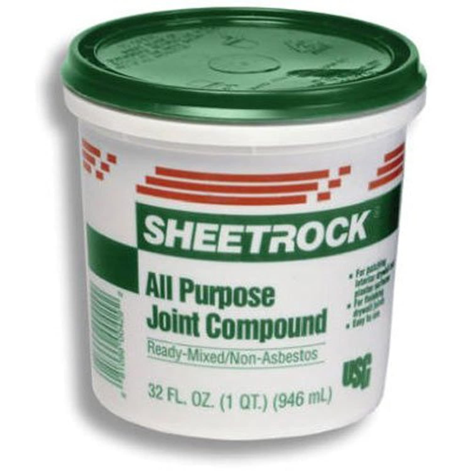 U S GYPSUM 380270072 U S Gypsum 380270 Quart Ready-To-Use Joint Compound, Off-White, 1.75 pt | Amazon (US)