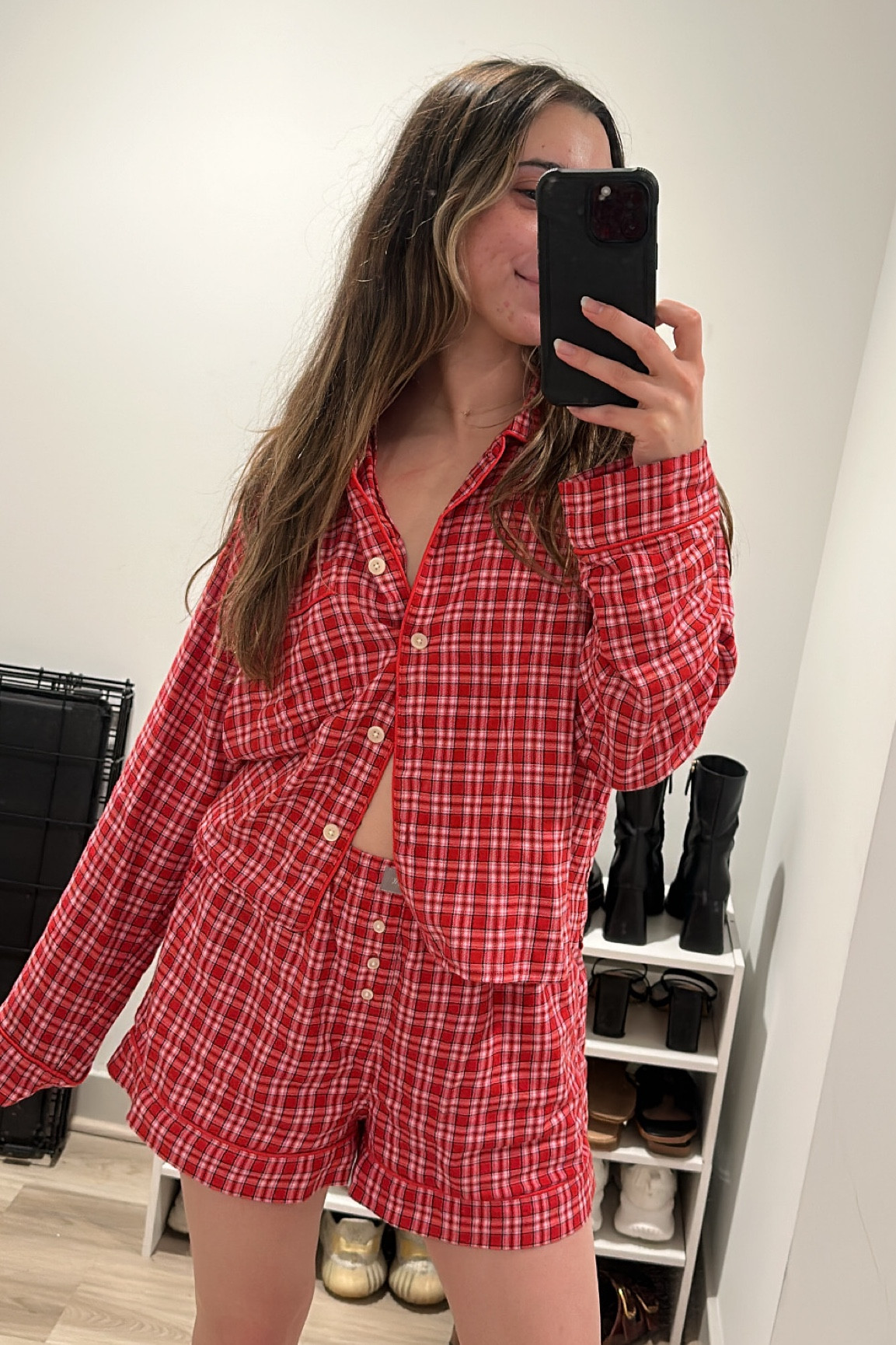Holiday pajamas I can’t take off. Love that it’s shorts instead of pants  

#LTKSeasonal #LTKHoliday #LTKGiftGuide