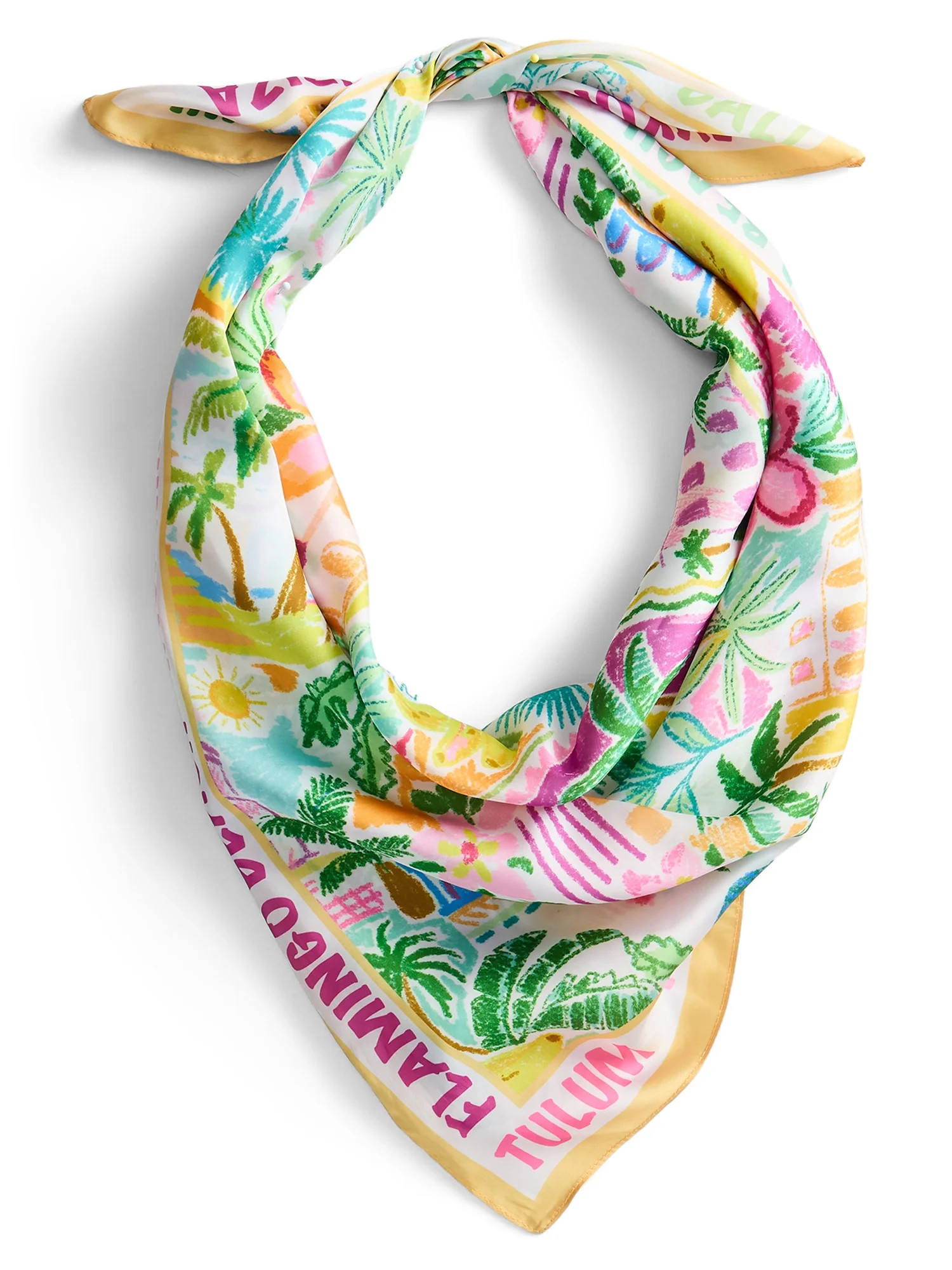 No Boundaries Printed Square Scarf, Women’s | Walmart (US)