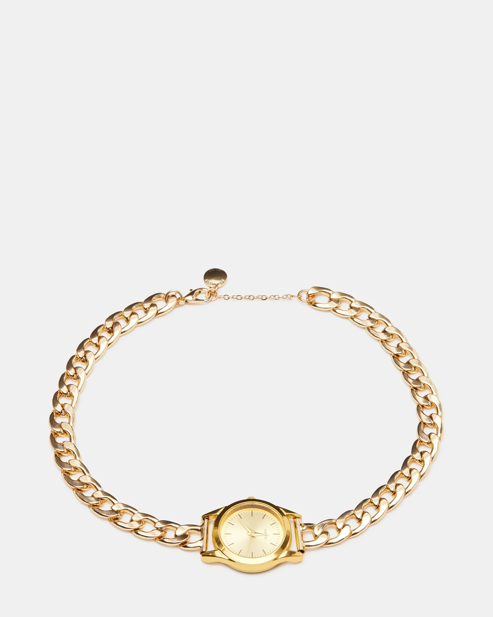 WATCH Necklace Gold | Women's Choker Watch Necklace | Steve Madden (US)