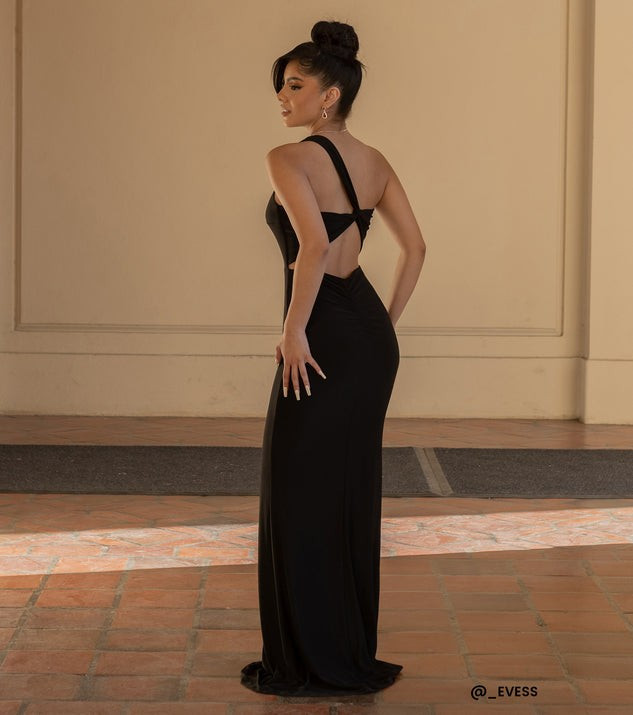 Leilani Formal One-Shoulder Open Back Dress | Windsor Stores