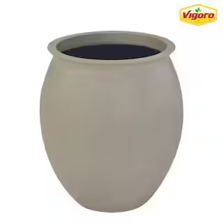 15 in. Brentwood Large Off-White Smooth Concrete Resin Composite Planter (15 in. D x 16.9 in. H) | The Home Depot