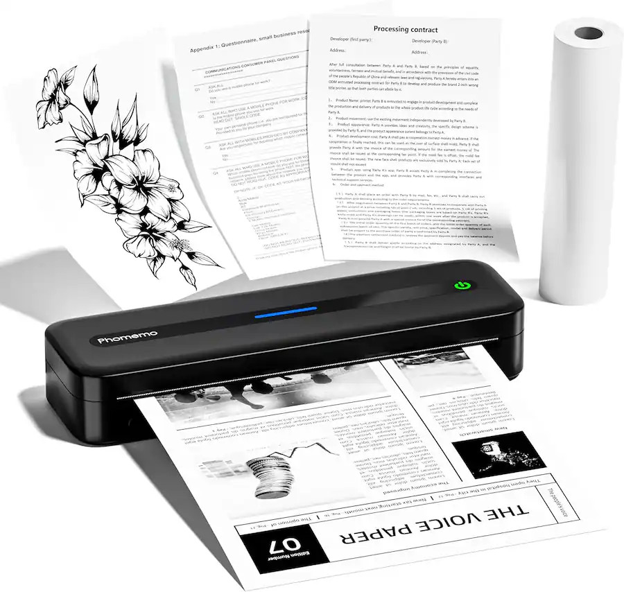 Phomemo - M832 Portable Bluetooth Wireless Printer for Travel and Home, support US Letter size pa... | Best Buy U.S.
