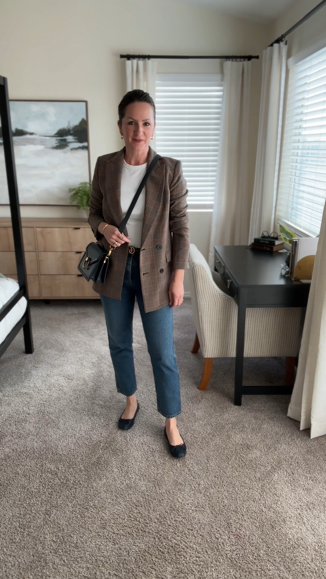 I love how easy it is to simply add a blazer over jeans and tee to make a finished, styled outfit. This one from Aritzia is one of my favorites. I love a glen plaid moment and the fabric of this one is so soft with the perfect amount of stretch. It’s one to have for a lifetime!

(Shoes are from a little shop in Florence, Italy 🇮🇹 Purse is from Malaysia but I linked a similar one that I also have that comes in navy.)

#LTKstyletip #LTKworkwear #LTKover40