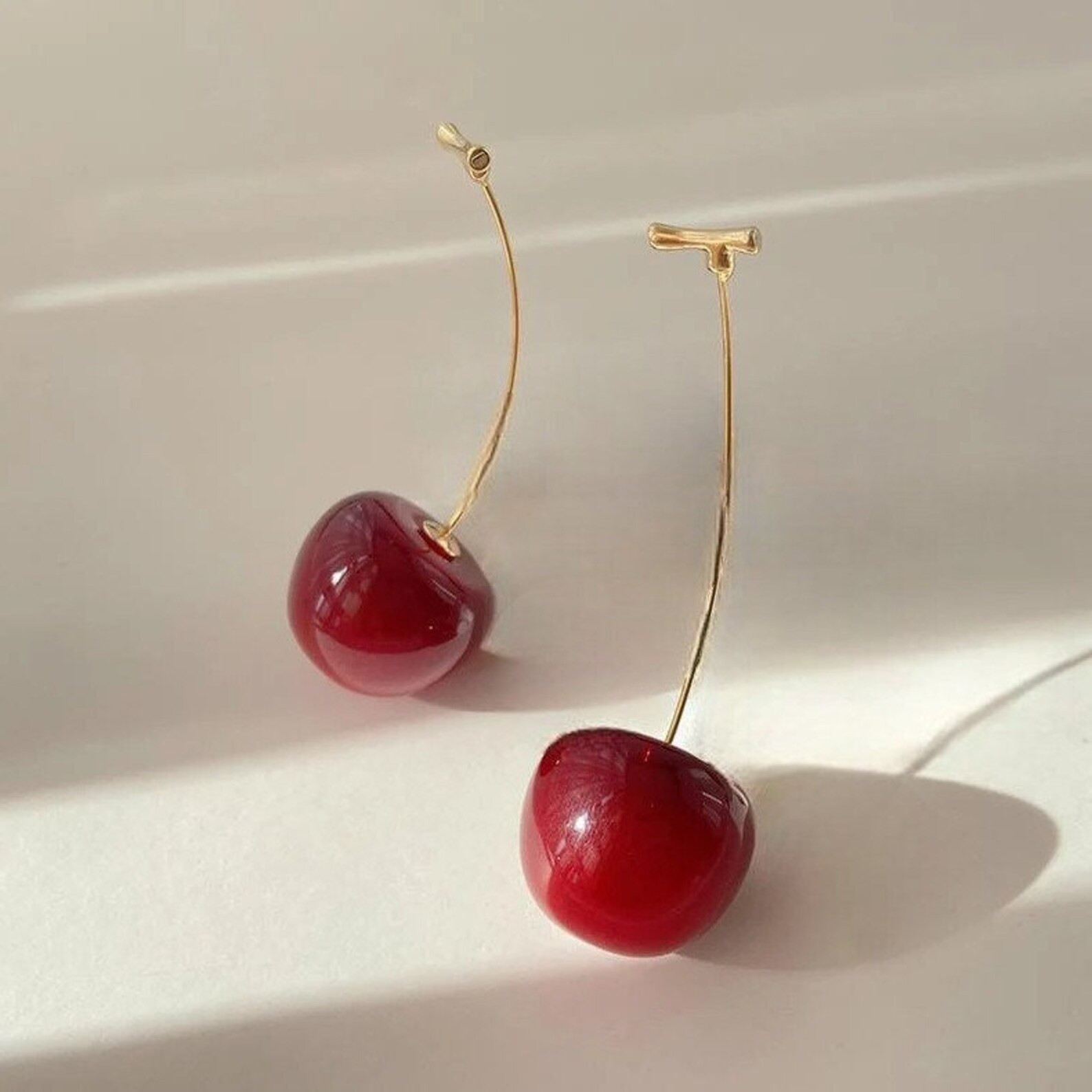 Red Cherry Earrings Dark Cherry Earrings Cherry Jewelry - Etsy | Etsy (US)