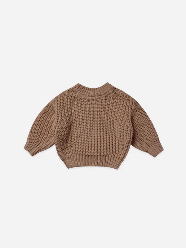 chunky knit sweater | cocoa | Quincy Mae