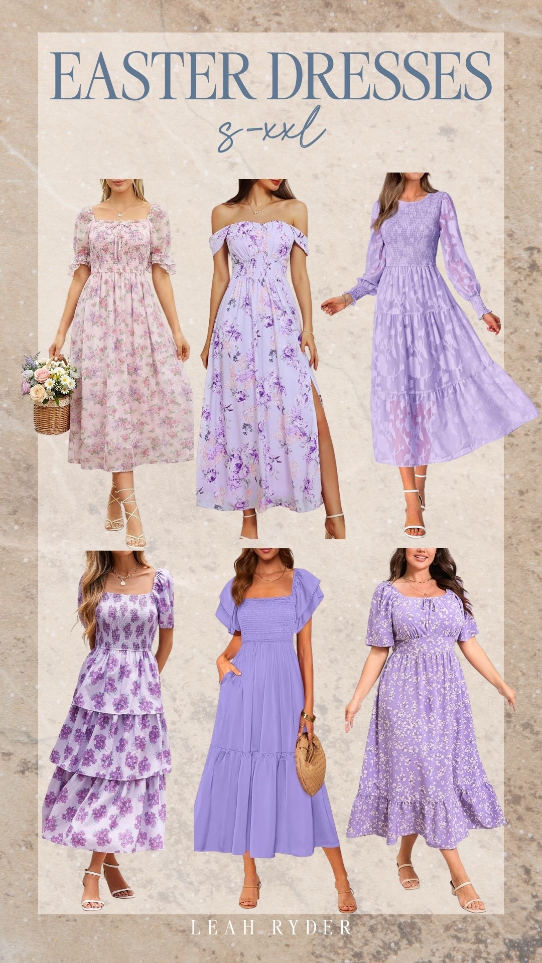 These Easter dresses in sizes S–XXL feature soft lavender and lilac tones, floral prints, tiered skirts, and flattering smocked bodices perfect for spring celebrations. Flowy midi and maxi silhouettes make these dresses comfortable for church, brunch, and family gatherings. Style these Easter dresses with neutral heels and delicate gold jewelry for a polished spring look. Pastel purple Easter dresses are a fresh, feminine choice for seasonal photos and special occasions.

#LTKPlusSize #LTKSeasonal