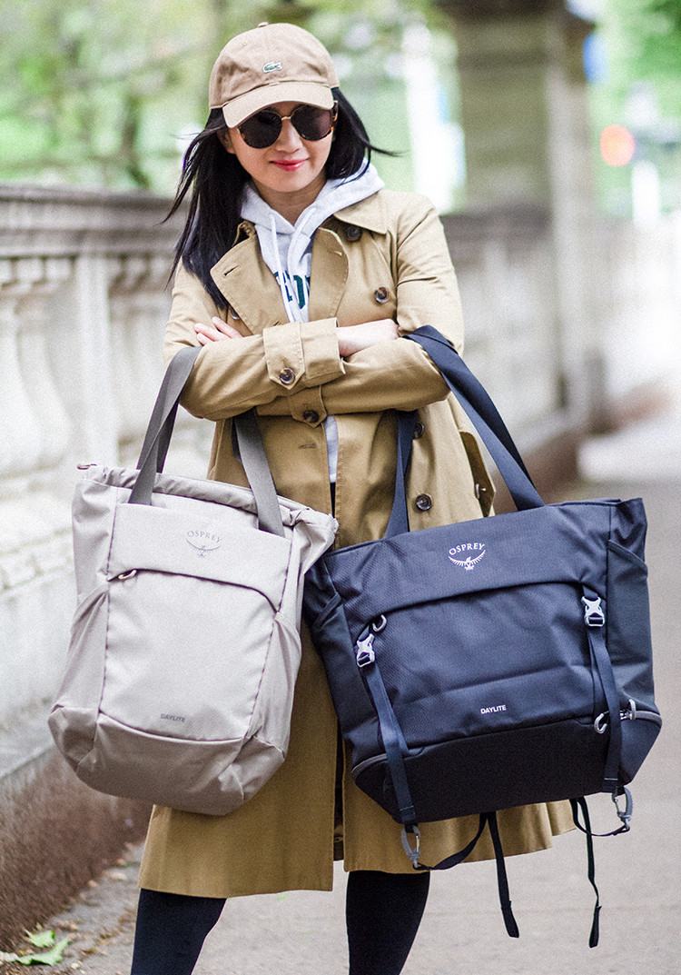 Two one-bag travel must-haves: the versatile Osprey Daylite Large Tote Pack in Black (right) and the Osprey Daylite Water Repellent Tote Pack in Tan Concrete (left) 

 #LTKSummerEdit #LTKFindsUnder100 #LTKTravel