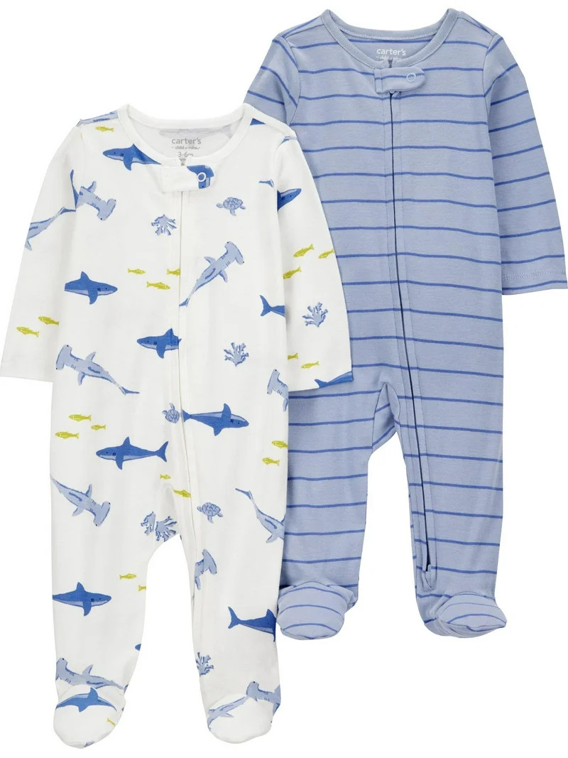 Carter's Child of Mine Baby Boy, Sleep 'n Play, 2-Pack, Sizes Preemie-6/9 months | Walmart (US)