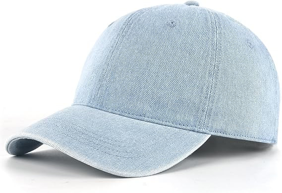 XXL Baseball Cap For Big Heads, Soft Crown Washed Dad Hat, Oversized Denim Cap For Men Women Golf... | Amazon (US)