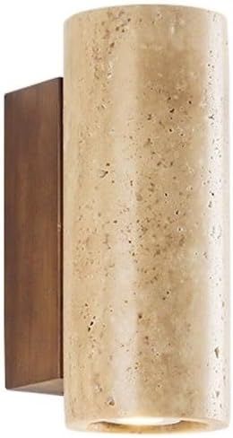 Natural Yellow Travertine LED Wall Lights Japanese Wabi-sabi Style Black Walnut Lamp Base Wall Sc... | Amazon (US)