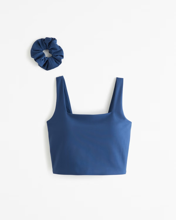 YPB sculptLUX Squareneck Slim Tank | Abercrombie & Fitch (US)