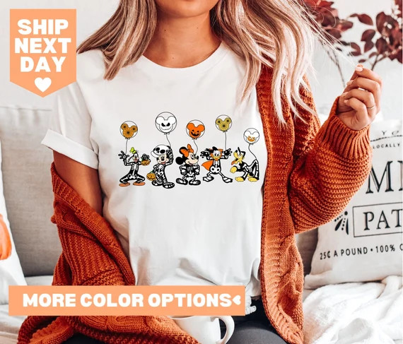 Disney Halloween Skeleton Shirt Disney Halloween Matching - Etsy | Etsy (US)