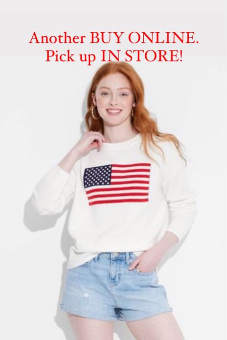 $30 American flag sweater!! Buy online pick up in store! Target find!

#LTKStyleTip #LTKFindsUnder50 #LTKOver40