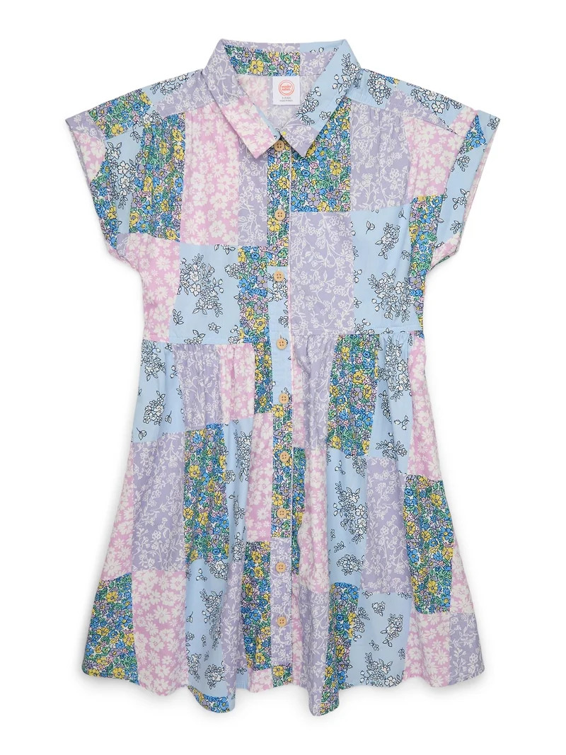 Wonder Nation Girls Shirt Dress, Sizes 4-18 & Plus | Walmart (US)