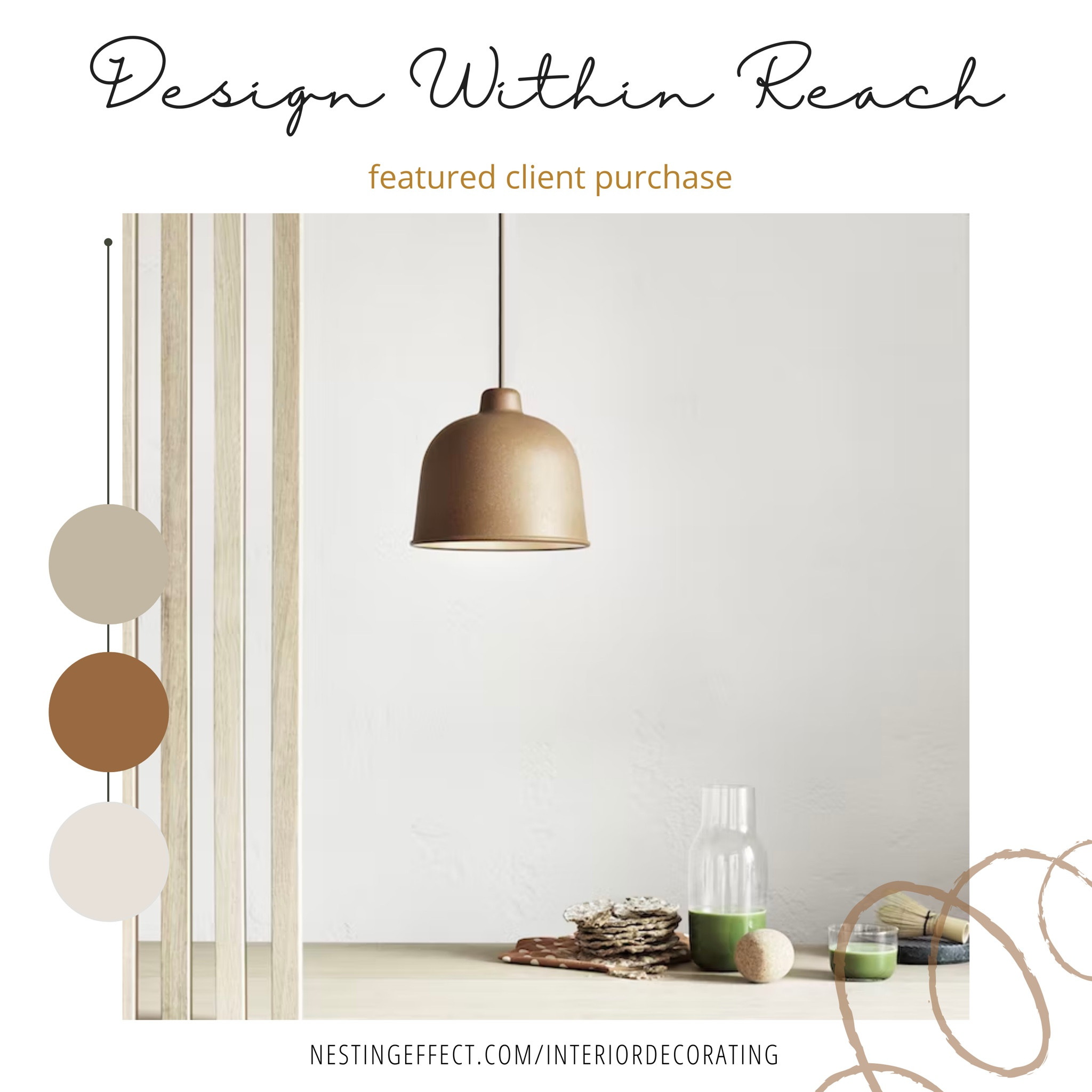 ✨Featured Client Purchase✨

On a granular level — Named for the tiny grains of bamboo fiber dotting its surface, the Grain Pendant showcases a subtle texture and variation of color, which in turn produce a pleasing variation in its diffusion of light.

Created by Scandinavian designer Jens Fager, whose designs express simplicity, functionality, and – in his own words – a sense of poetry, the Grain Pendant is hallmarked by its sophisticated variation of color and texture. It’s crafted of bamboo grain and plastic, adding a new perspective to the archetypical pendant through its visual expression and matte touch. A modern pendant lighting solution, it’s available in a range of muted colors and includes a matching rubber cord. Bulb (included): LED array. Made in China.

▪️Bell-shaped pendant.
▪️Matching rubber cord.
▪️Includes LED bulb that lasts up to 10,000 hours.

✨Available In✨

▪️Dark Green 
▪️Dusty Green
▪️Grey
▪️Nature
▪️Blue Grey 
▪️Black 

Happy Nesting!

Contact us and learn how you can save 20% off at DWR!
Info@nestingeffect.com


#LTKsalealert #LTKhome