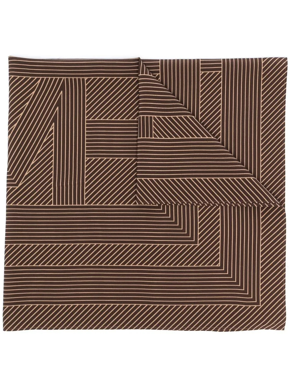 TOTEME Striped monogram-print Scarf - Farfetch | Farfetch Global
