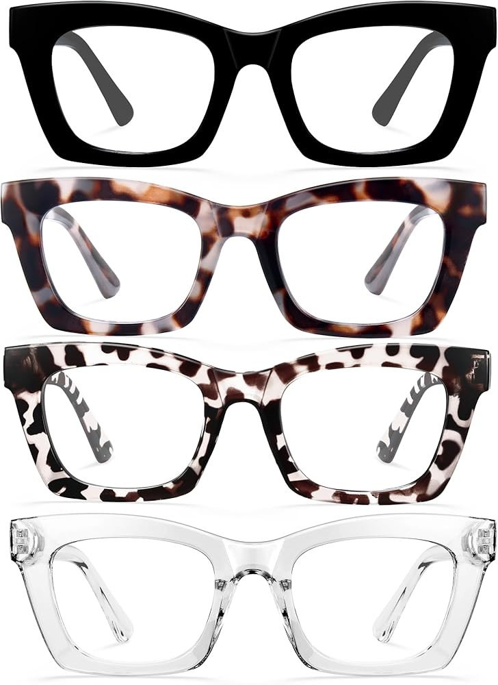 CCVOO Stylish Reading Glasses for Women, Stylish Eyeglasses, Blue Light Readers, Cheaters | Amazon (US)