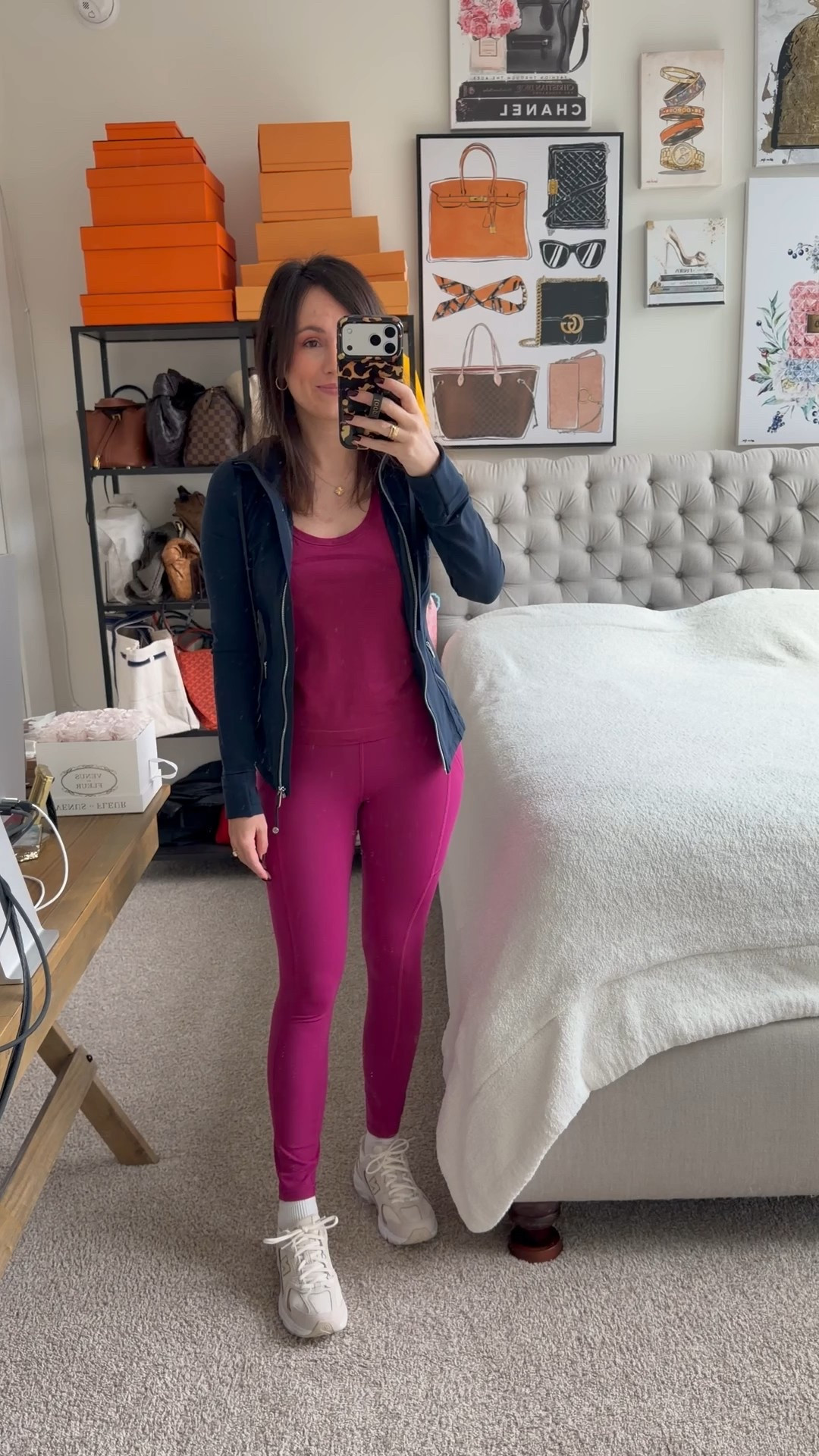 Lululemon magenta purple swiftly tank with invigorate leggings and true navy define jacket



#LTKootd #LTKSeasonal #LTKFindsUnder100