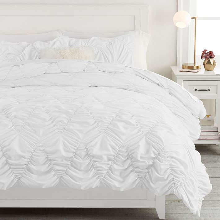 Recycled Whimsical Waves Comforter, Xl Twin, White | Pottery Barn Teen