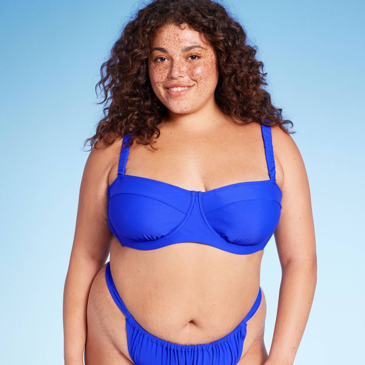 Women's Strap Underwire Bikini Top - Wild Fable™ Blue 18 | Target