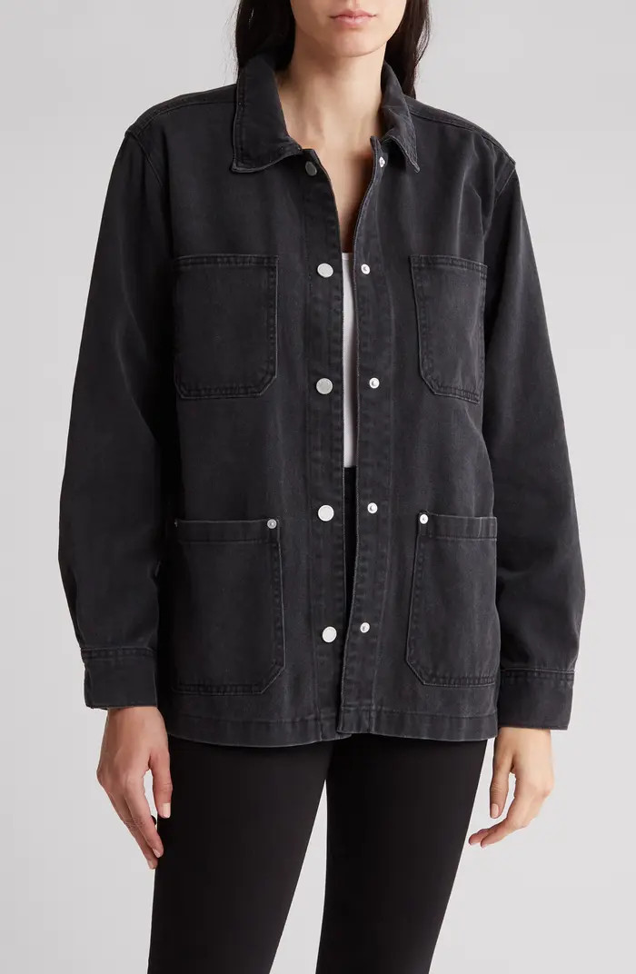 Garment Dyed Cotton Shacket | Nordstrom Rack