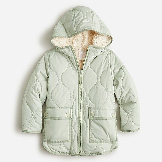 Girls' reversible quilted jacket with eco-friendly PrimaLoft® | J.Crew US