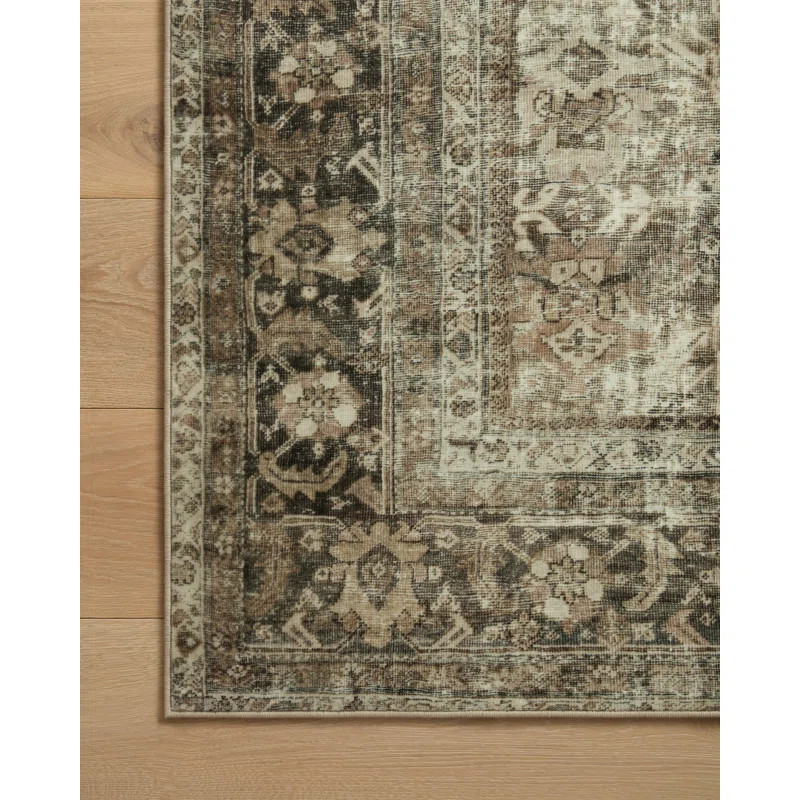 Magnolia Home By Joanna Gaines X Loloi Sinclair Machine Washable Pebble / Taupe Area Rug | Wayfair North America