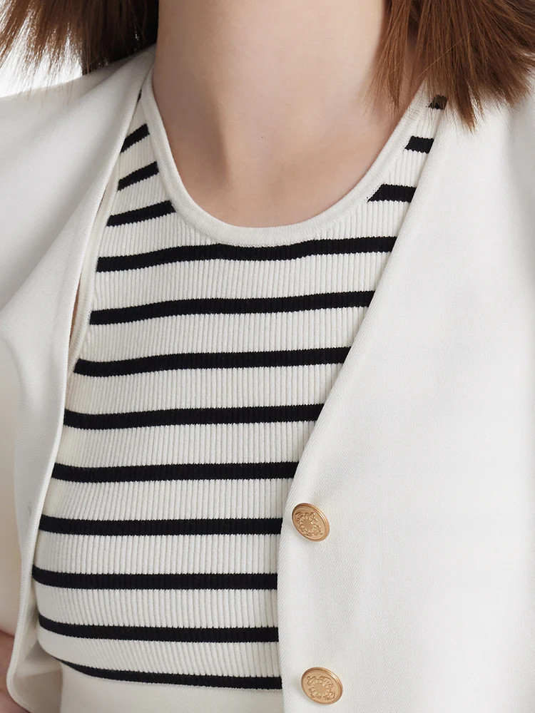 Striped Women Crop Tank Top | GOELIA