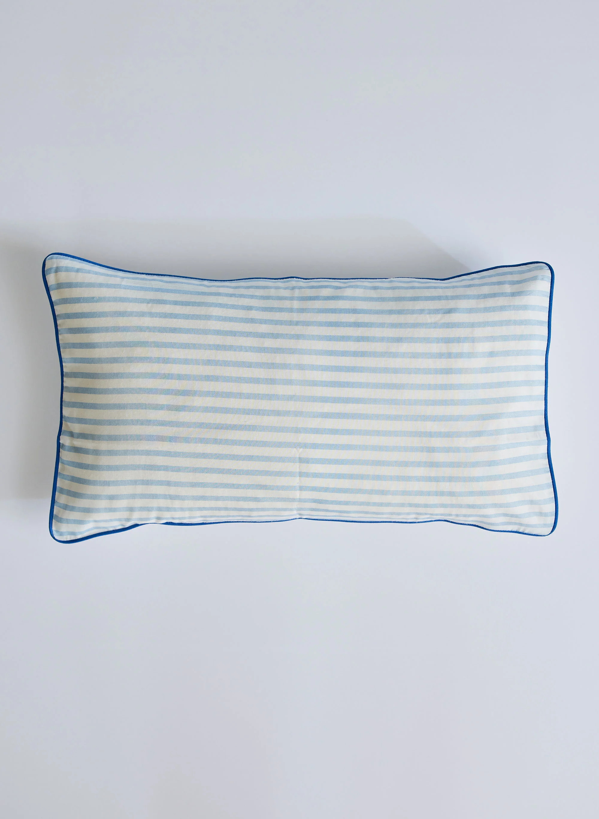 Blue & White Striped Toddler Pillow Case for the Baby Nursery | Timo and Violet