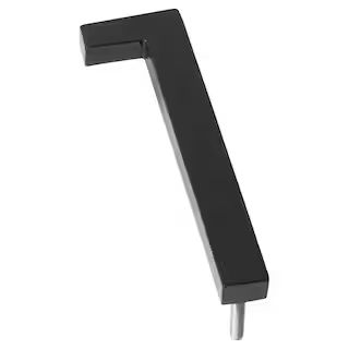 Montague Metal Products 6 in. Black Aluminum Floating or Flat Modern House Number 1 | The Home Depot