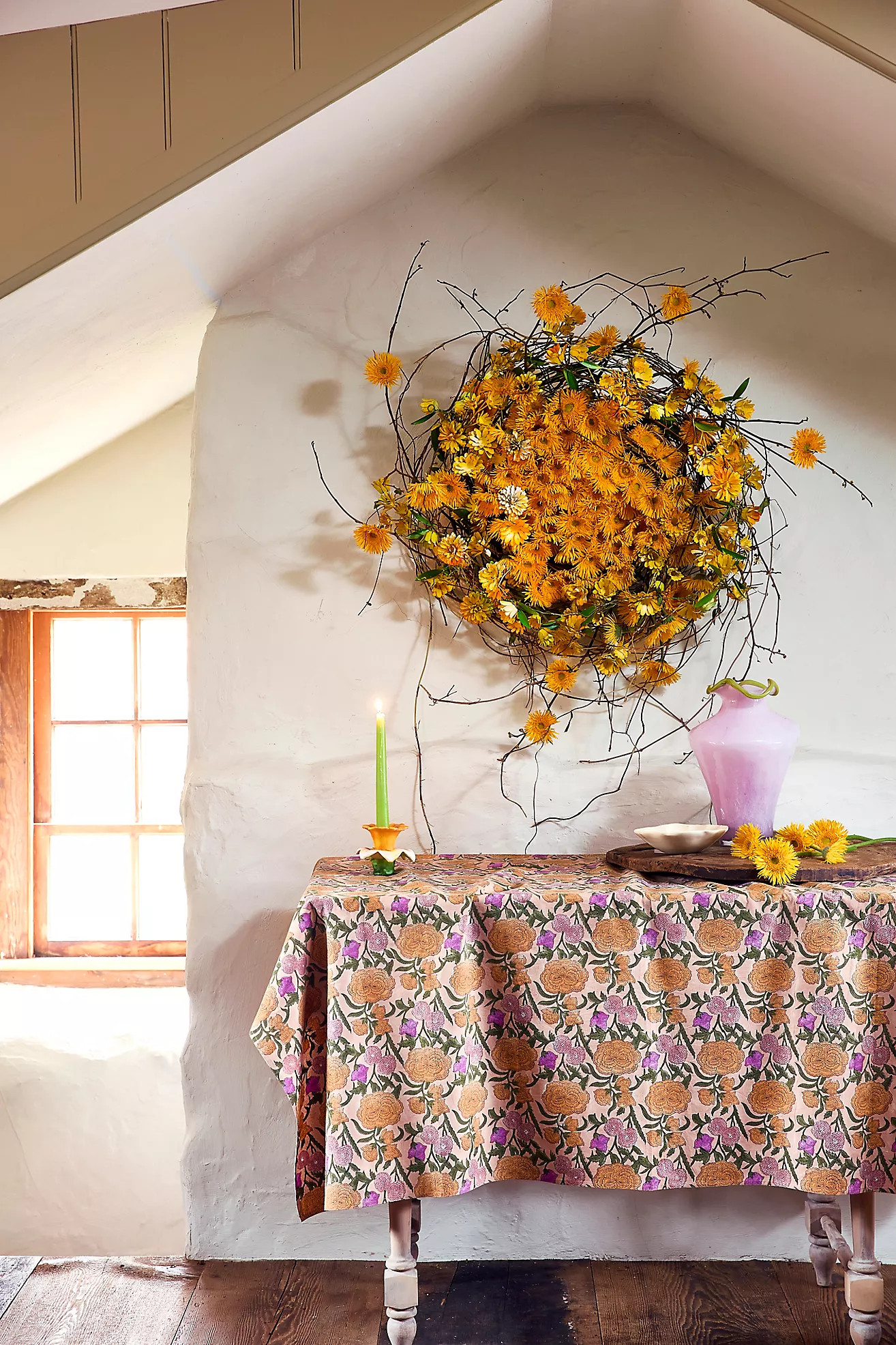 Blooming Roses Cotton Tablecloth | Anthropologie (US)