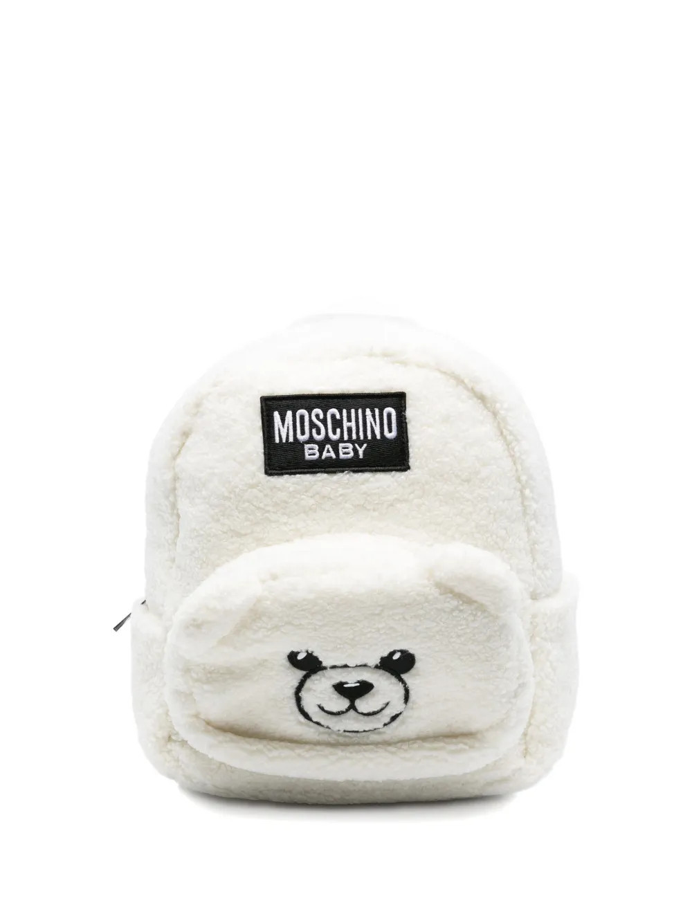 Moschino Kids Teddy Bear-embroidered backpack - White | Farfetch Global