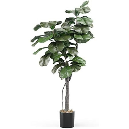 Nearly Natural 54” Fiddle Leaf Artificial (Real Touch) Silk Trees, Green | Amazon (US)