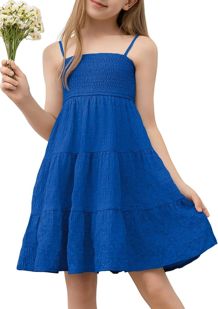 blibean Girls Summer Sundress Tween Sun Dresses Size 6-15 Years Old | Amazon (US)
