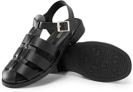 DREAM PAIRS Women's Fisherman Gladiator Woven Flat Sandals for Summer | Amazon (US)