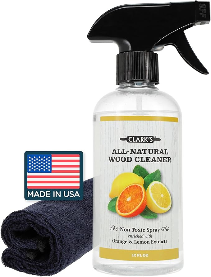 CLARK'S Natural Cutting Board Spray Cleaner, with Microfiber Cloth, for Wood Countertop – Pure ... | Amazon (US)