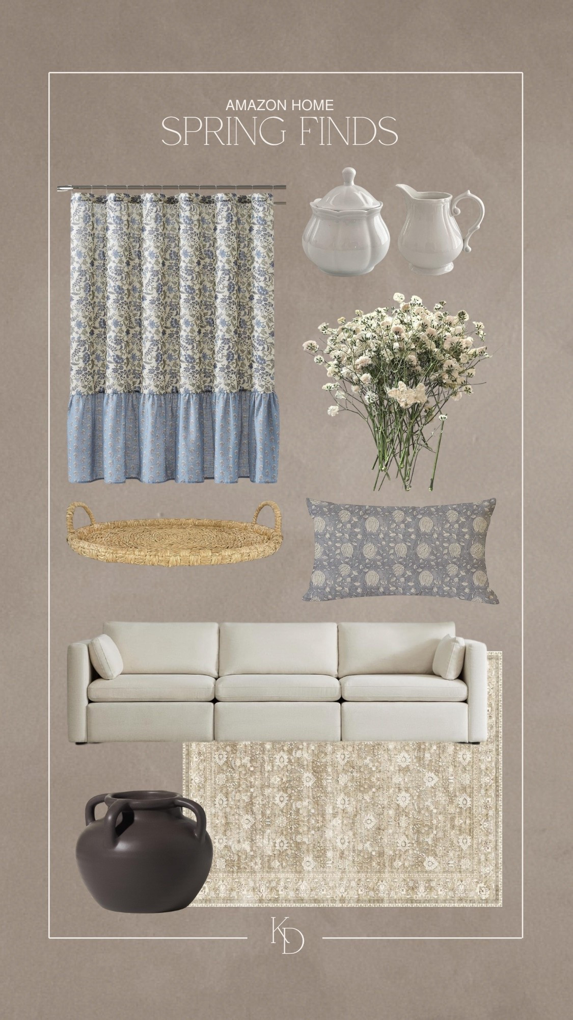 Amazon Home: Spring Decor Finds

Loving the soft hues with floral print for a spring refresh! This shower curtain is adorable 🤍 

#springdecor #springrefresh #amazonhome #amazonfinds #neutraldecor #springflorals #amazon #canadianfinds #homedecor #decorstyling #springathome #homedesign #interiors #sofa #rug #washablerug #decorativepillows #rattan