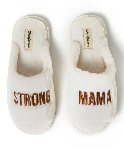 Dearfoams Muslin 'Strong Mama' Wanda Slipper - Women | Zulily
