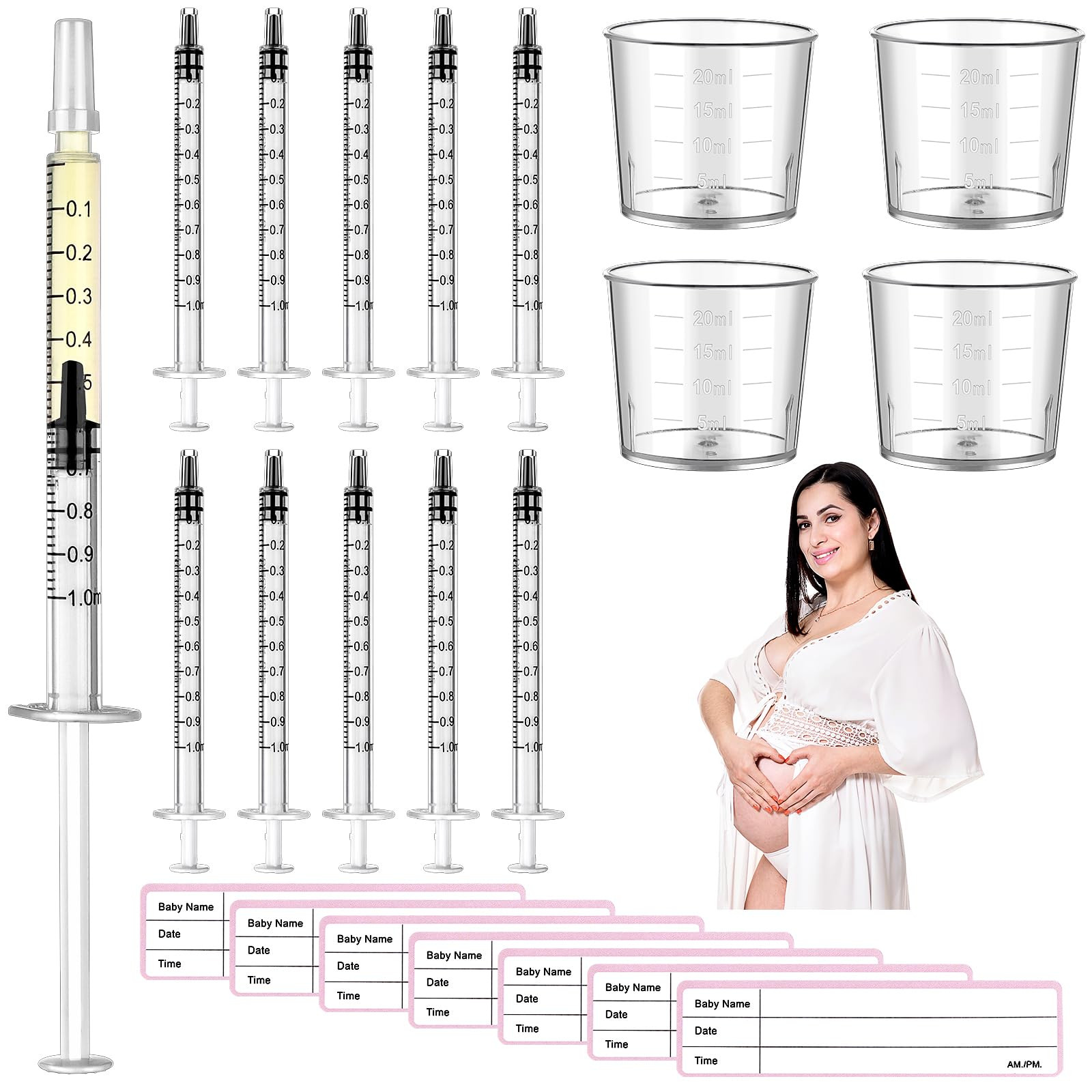 50 Pcs Colostrum Collector Kit 1ml Breast Milk Collector Milk Catcher with 4 Measuring Cup and 54... | Amazon (UK)